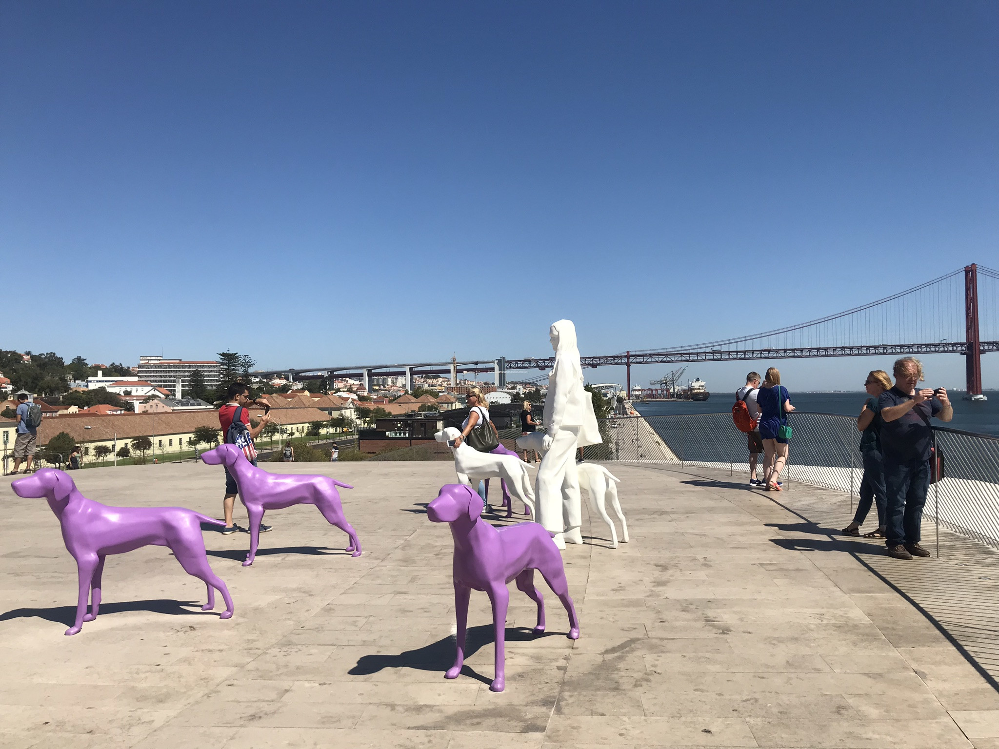 Вид с крыши музея искусства, архитектуры и технологии (Maat museum) в Лиссабоне – фотографии Португалии