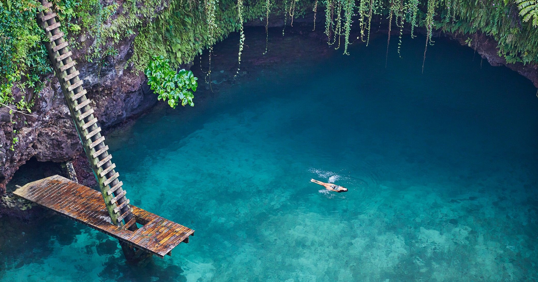 Большая плавательная яма То-Суа (To Sua Ocean Trench), остров Уполу в Самоа – фотографии Самоа