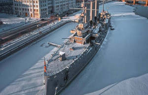 Аврора зимой, Питер – фотографии России