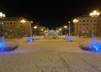 Вид на Курортный бульвар в городе Кировск – фотографии России