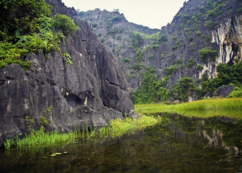 Пейзажи заповедника Ван-Лонг в провинции Ниньбинь – фотографии Вьетнама