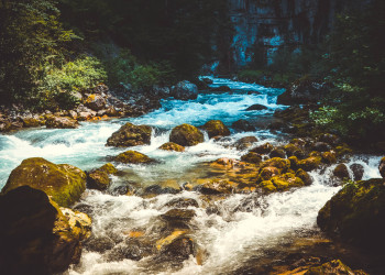 Река Юпшара в каньоне Каменный мешок. Озеро Рица – фотографии Абхазии
