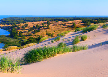 Тёплые пресные воды или освежающее море для отдыхающих на Куршской косе в Калининградской области – фотографии России