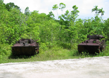 Танки на острове Пелелиу – фотографии Палау