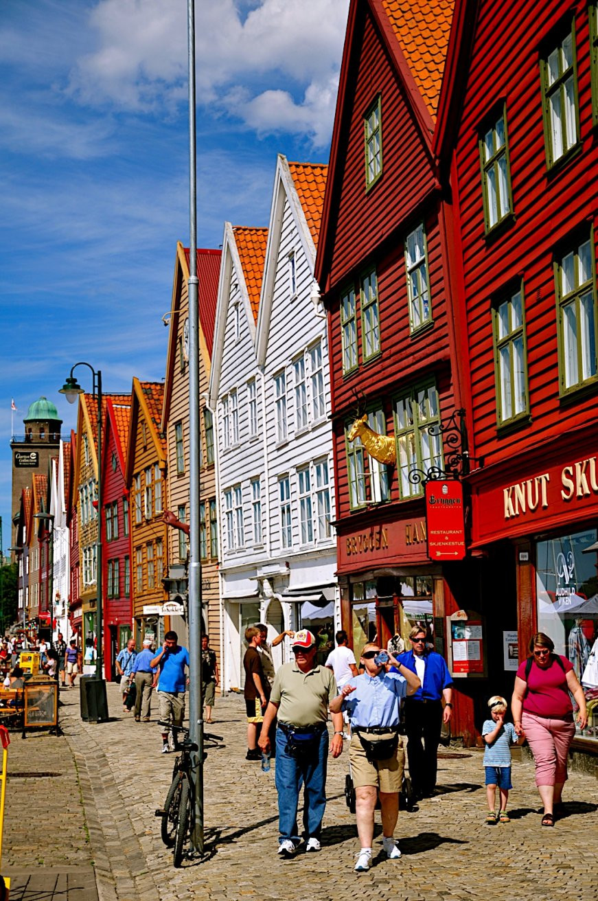 Bergen - Брюгген - старый портовый квартал – фотографии Норвегии