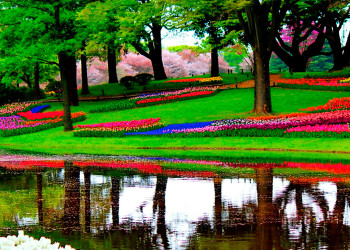 Парк Кёкенхоф начали формировать в 19 веке, но цветы стали выращивать только в 40-х годах 20 века – фотографии Нидерландов