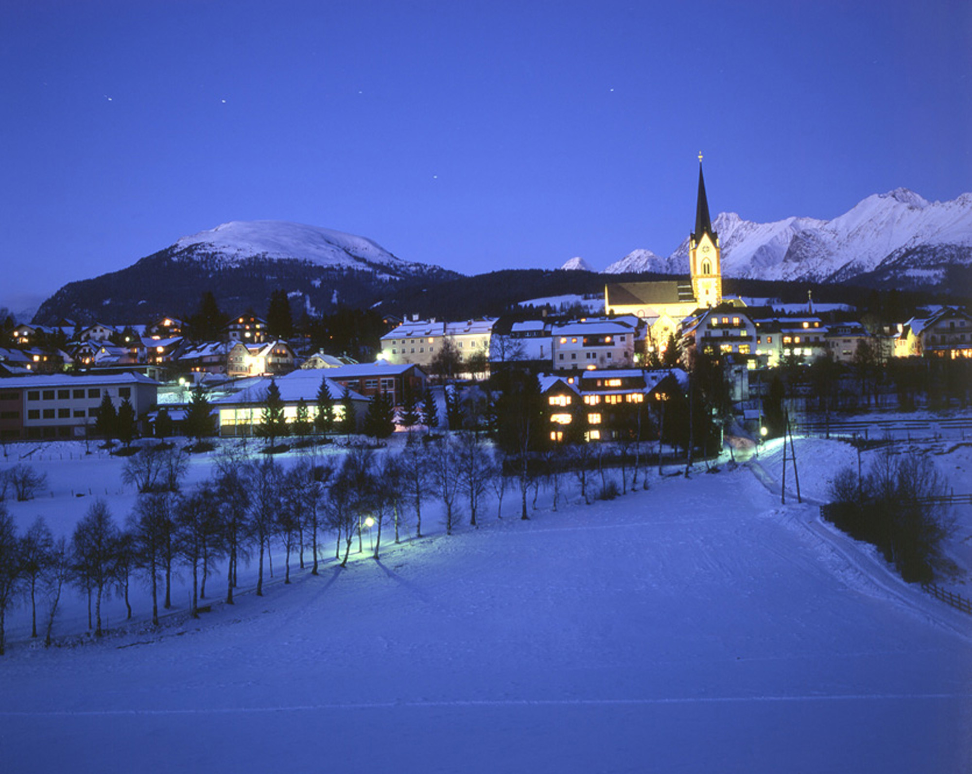 Ночной Мариалфарр. Австрия – фотографии Австрии