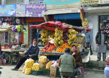 Фруктовая палатка на рынке. Кабул. Афганистан – фотографии Афганистана