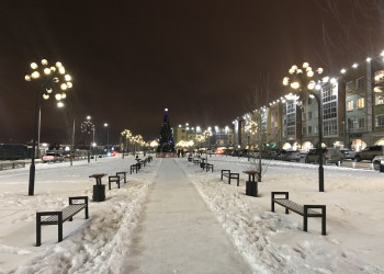 Верхняя набережная в Иркутске в декабре – фотографии России