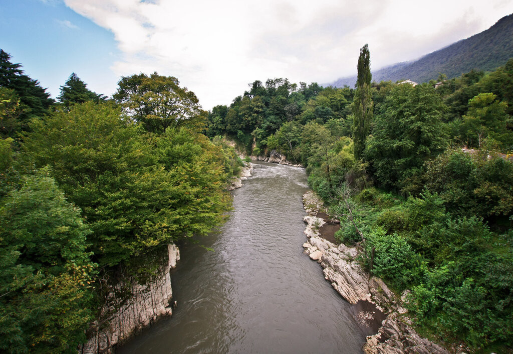 Река в лесу. Ткуарчал. Абхазия – фотографии Абхазии