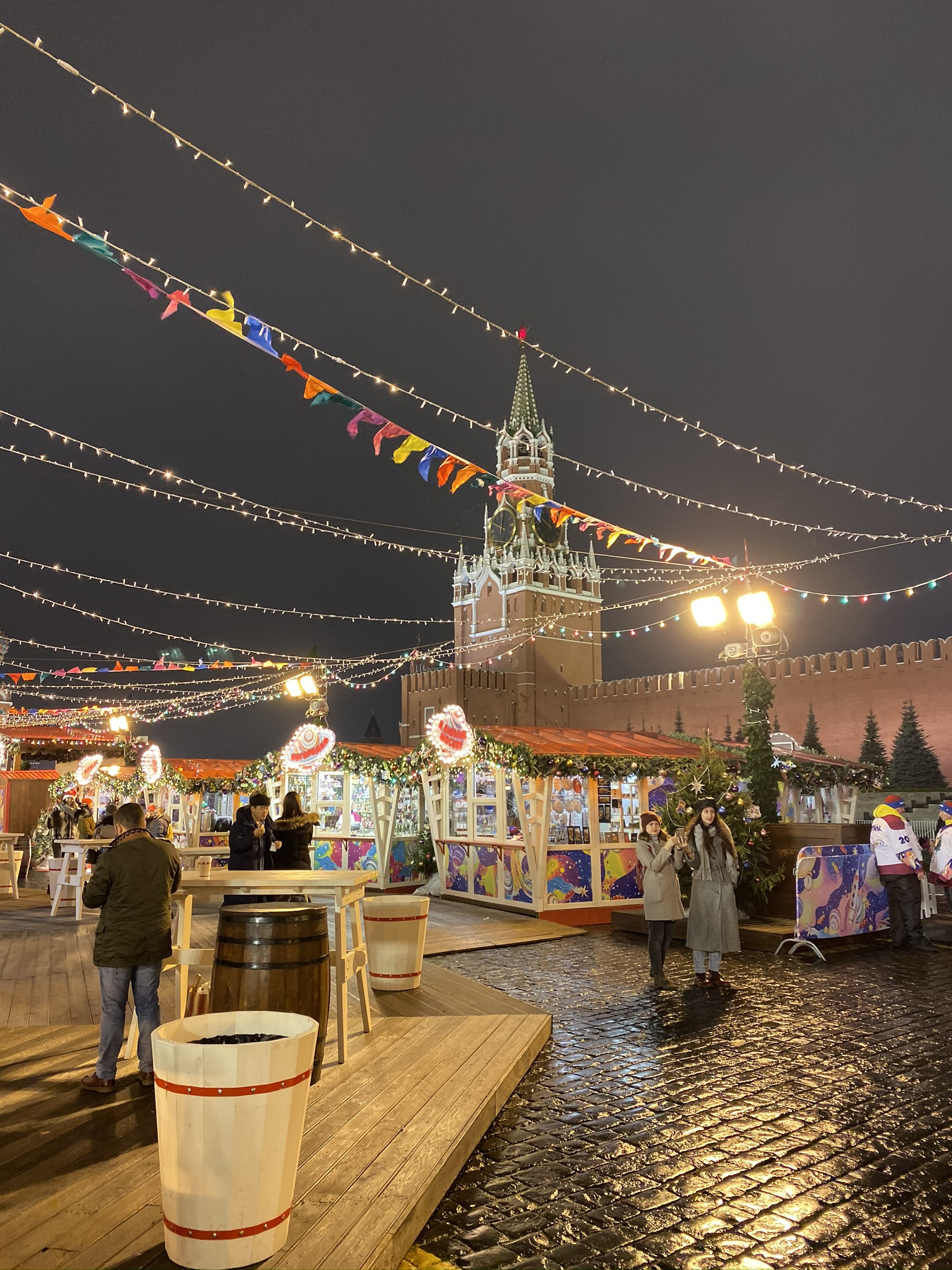 Красной площадь в новогодние праздники – фотографии России