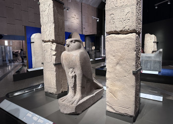 Статуя сокола Гора, Большой Египетский музей, Grand Egyptian Museum – фотографии Египта