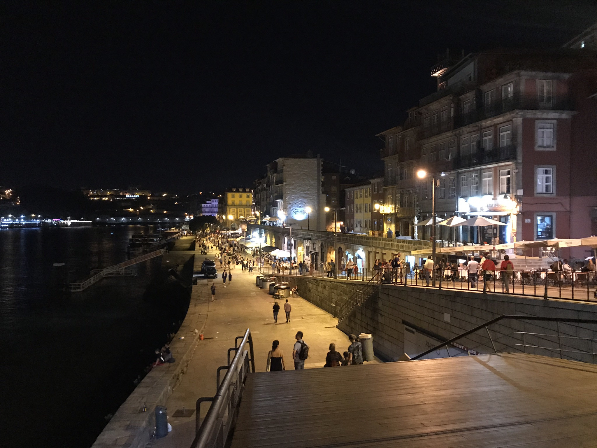 Вечерний Порту на набережной – фотографии Португалии