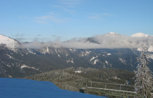 Горы в тумане. Руссбах. Австрия – фотографии Австрии