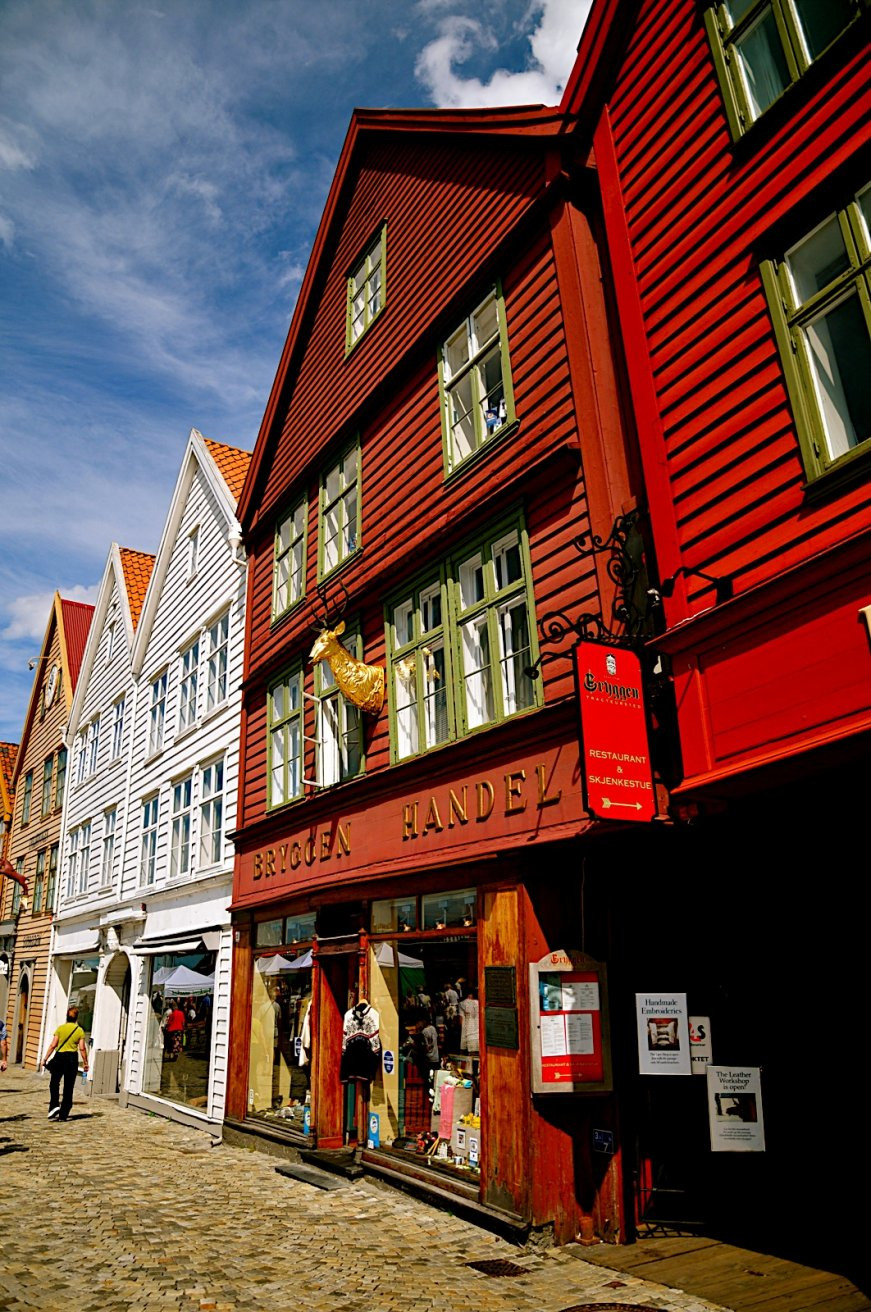 Bergen - Брюгген - старый портовый квартал – фотографии Норвегии