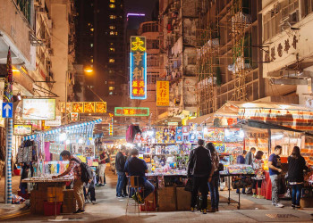 Ночной рынок (Temple Street Market), Гонконг, Китай – фотографии Китая