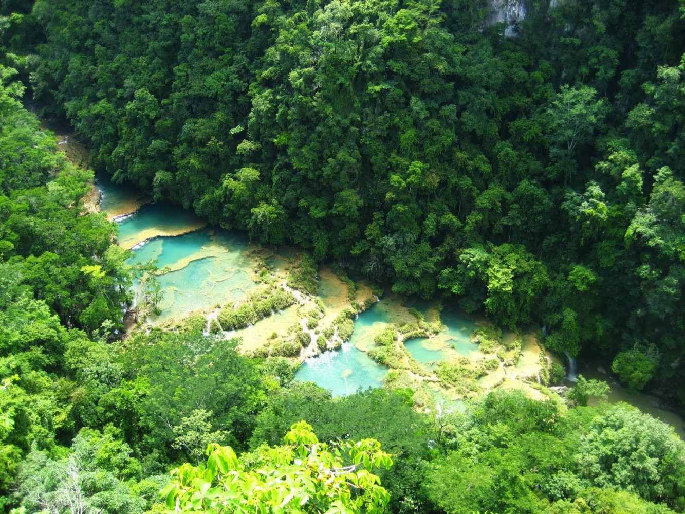 Река Каабон в Семук Чампей (Semuc Champey), Гватемала – фотографии Гватемалы