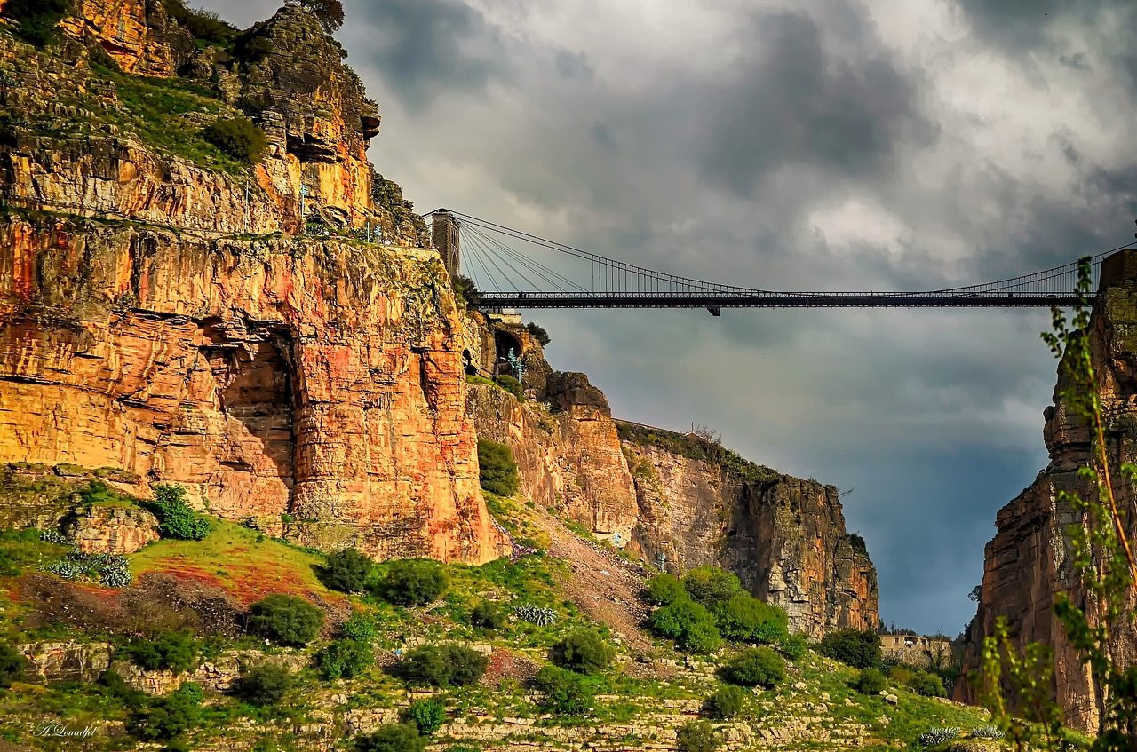 Висячий мост через горы. Константина. Алжир – фотографии Алжира