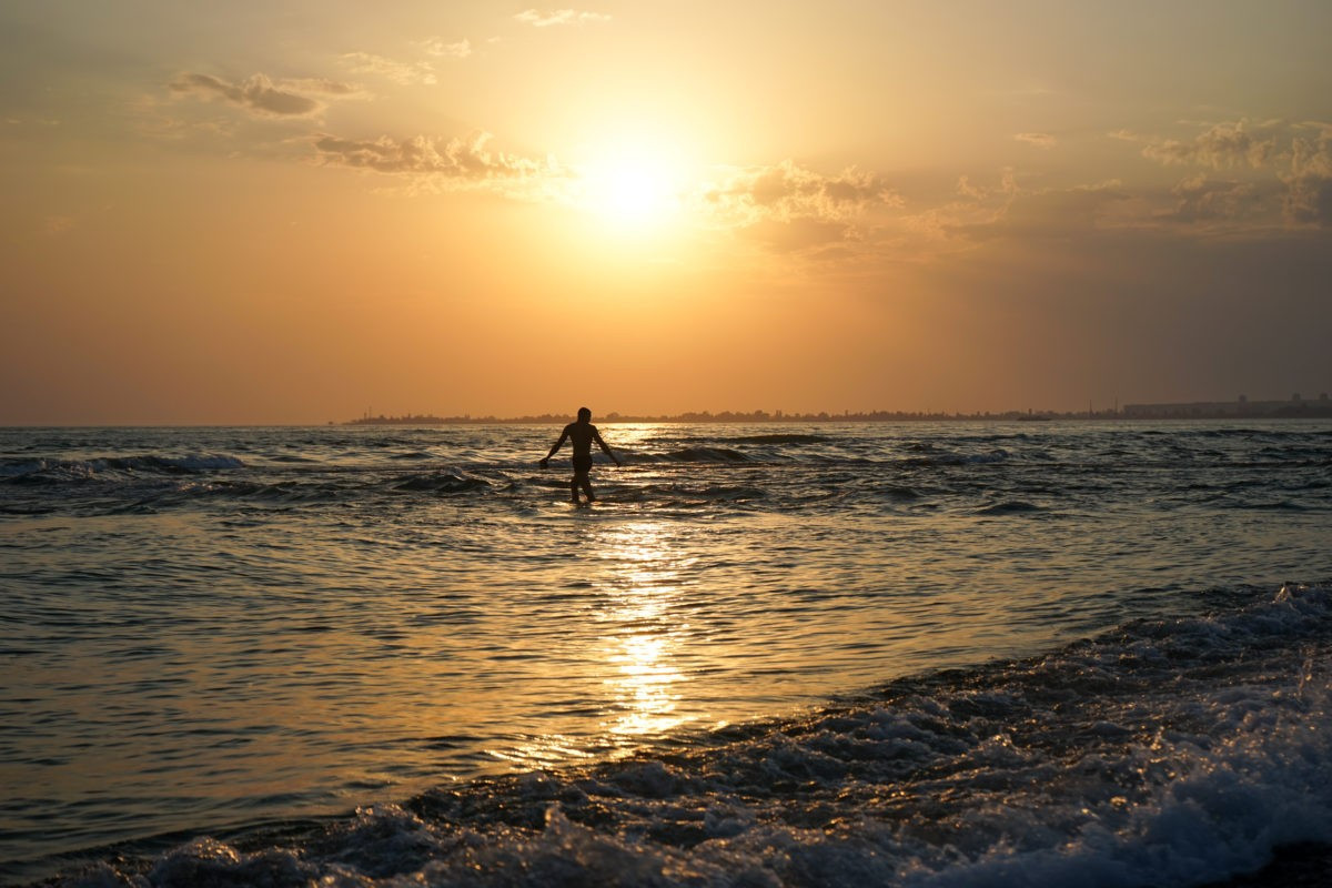 закат на побережье Гячрипш. Абхазия. – фотографии Абхазии