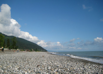 Пляж в Цандрыпш, Абхазия. Фото 4 – фотографии Абхазии