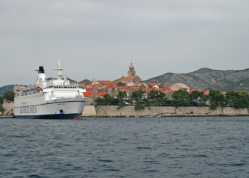 Корабль в Корчула, Хорватия – фотографии Хорватии