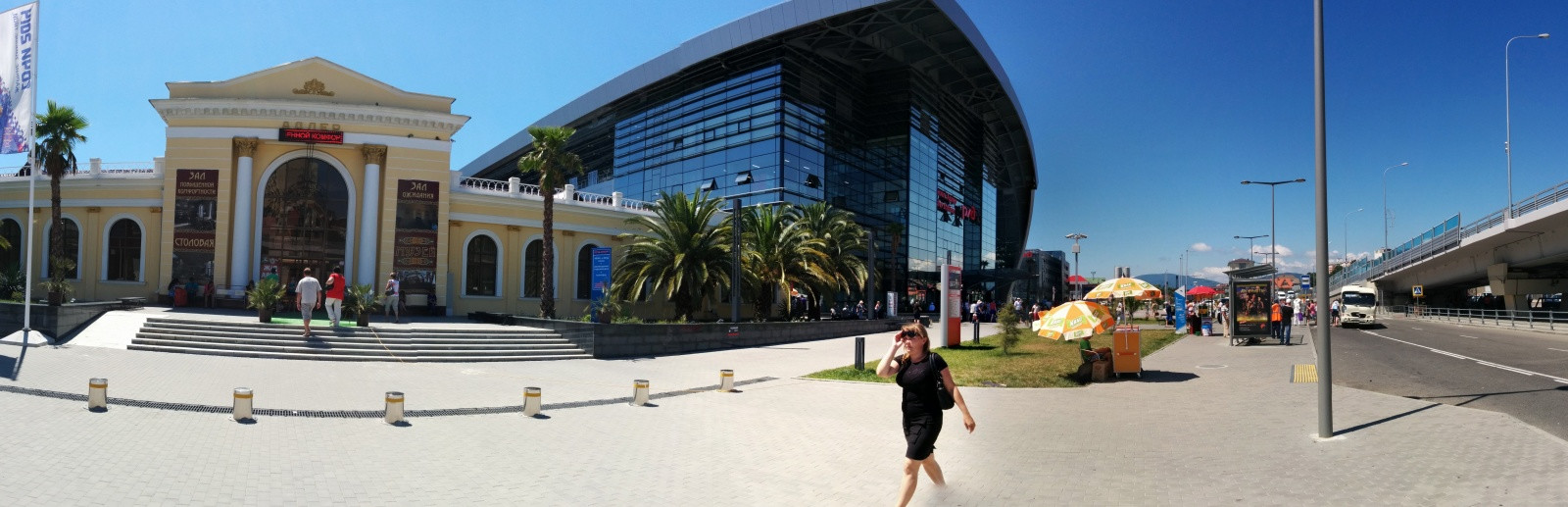 Вокзал Адлера, старое и новое здания – фотографии России