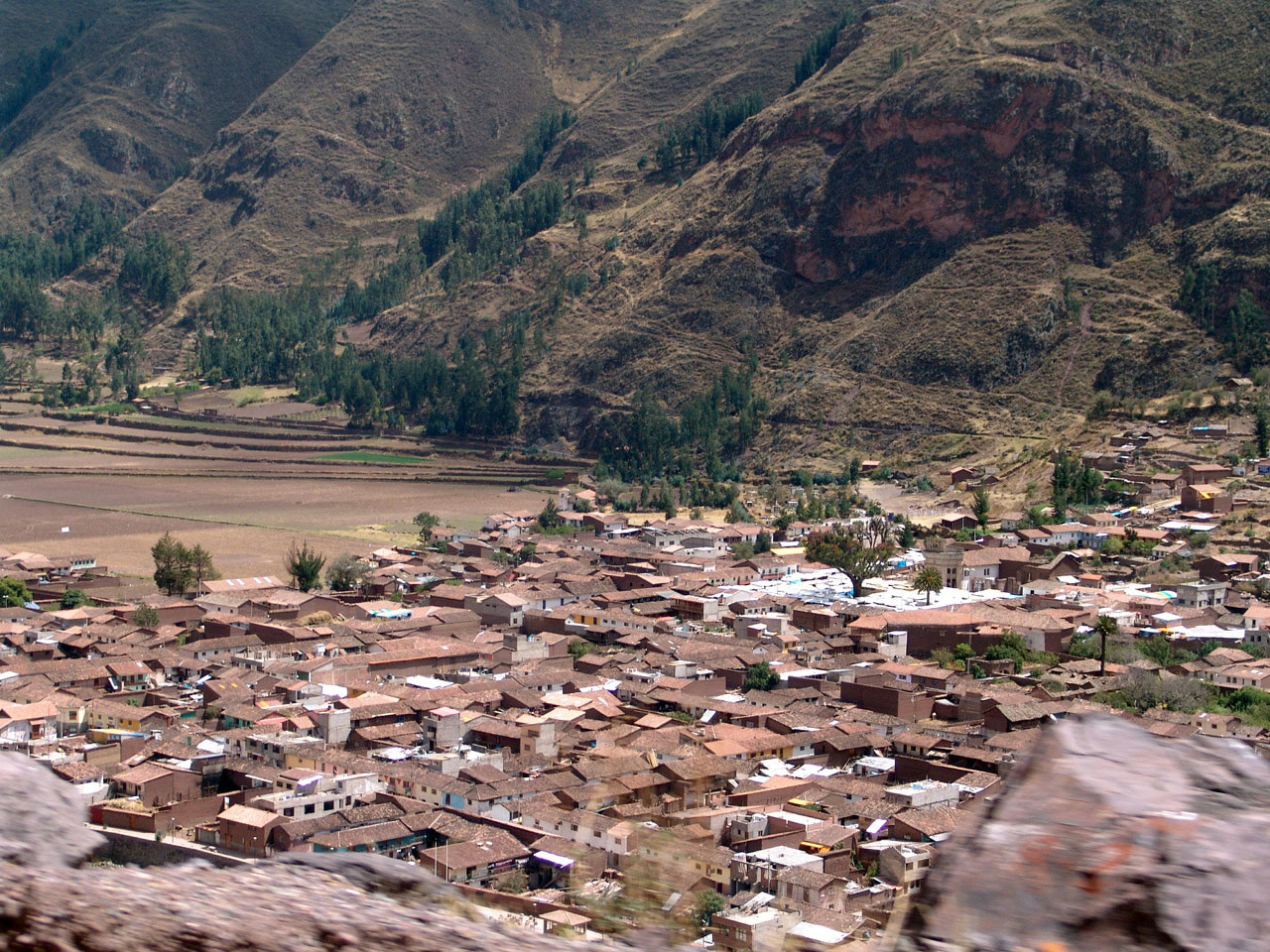 Панорама города Писак (Pisak) в Священной долине Инков, Перу – фотографии Перу