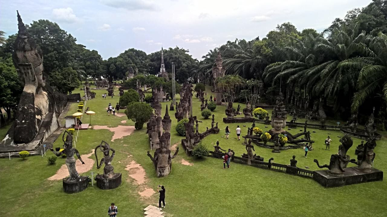 Будда парк, фото с высоты. Лаос – фотографии Лаоса
