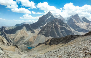 озеро Алаудинское с видом на г. Чапдара, г. Политехник – фотографии Таджикистана