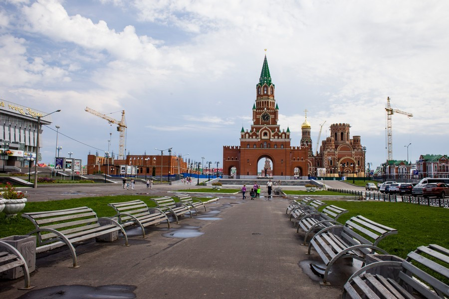 Благовещенская башня в городе Йошкар-Ола. Фото 4 – фотографии России