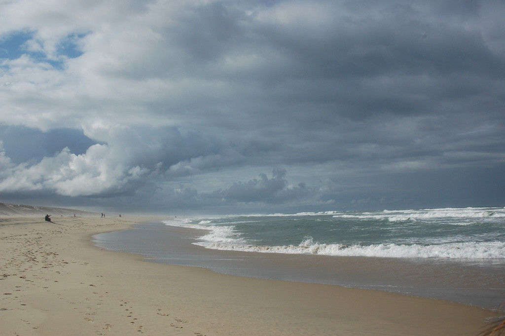Пляж в Бикарроссе, Франция – фотографии Франции