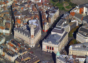 Панорамный вид  Лилля, Франция – фотографии Франции