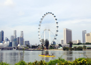 Колесо обозрения Singapore Flyer – фотографии Сингапура