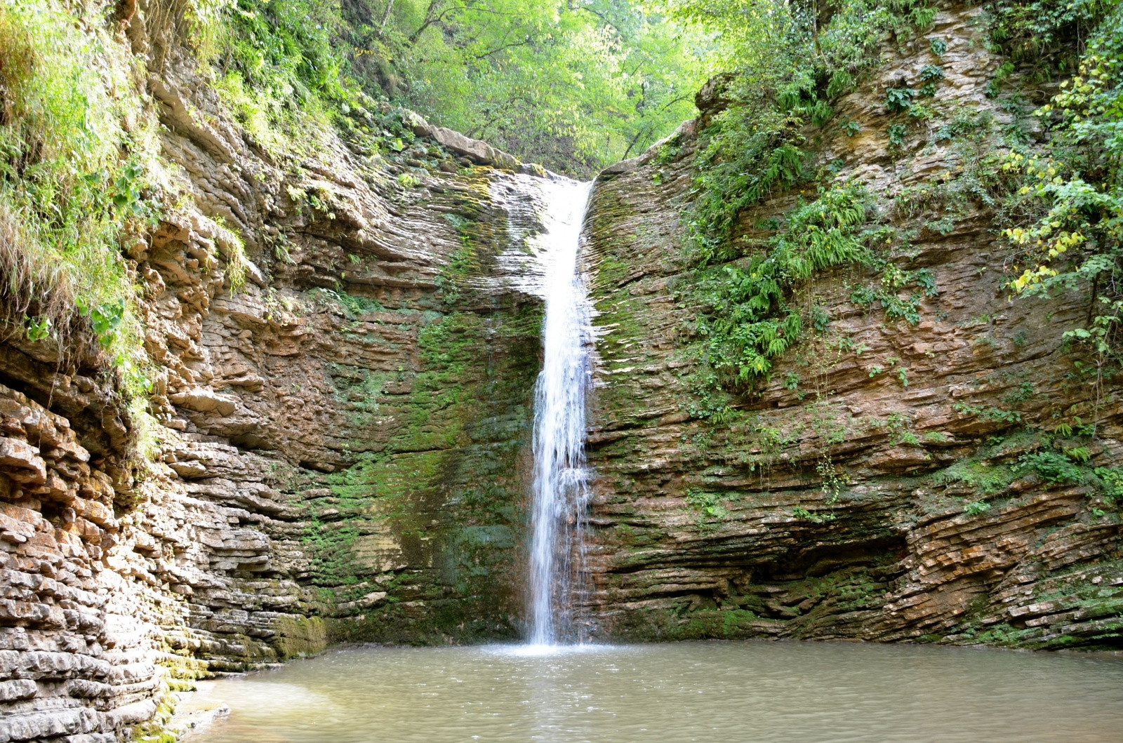 Водопады ручья Руфабго - Водопад Девичья коса – фотографии России