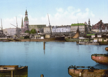 Рига общий вид набережной – фотографии Латвии