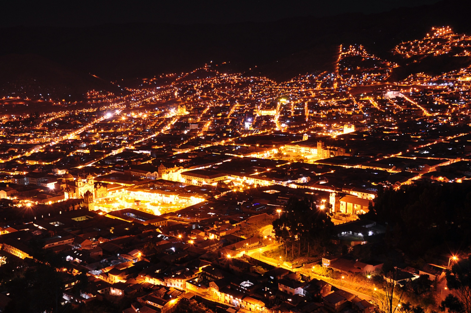 Ночной Куско – фотографии Перу