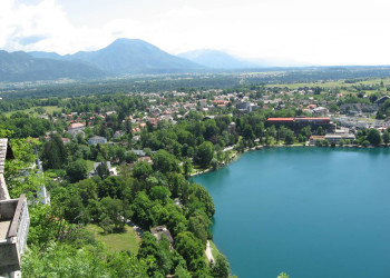 Вид на город Блед – фотографии Словении