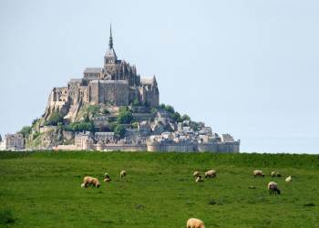 Остров-крепость Мон-Сен-Миш, на северо-западном побережье Франции – фотографии Франции