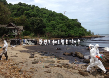 Разлив нефти в заливе Prao Bay. Июль 2013. Фото 3 – фотографии Таиланда