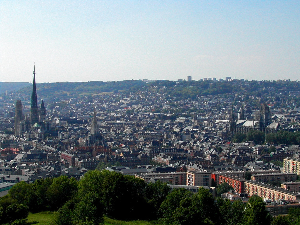 Панорамный вид в Руане, Франция – фотографии Франции