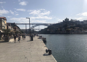 Вид на мост Понти-ди-Дон-Луиш I (Ponte Luis I), Порту – фотографии Португалии