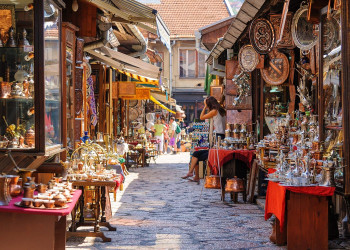 Старый район Башчаршия, базар – фотографии Боснии и Герцеговины