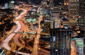 Ночная Атланта – фотографии США