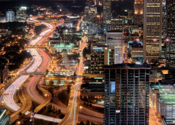 Ночная Атланта – фотографии США