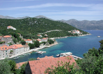Панорамный вид на острове Шипан, Хорватия – фотографии Хорватии