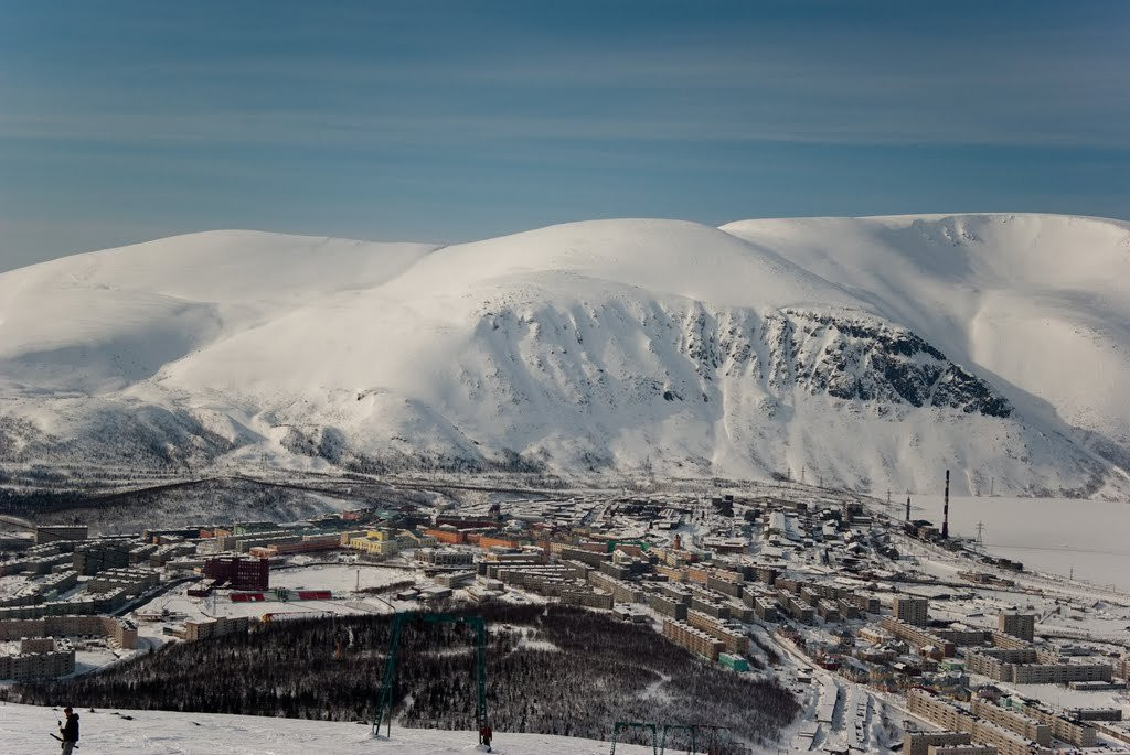 Панорамный вид Кировска, Россия – фотографии России