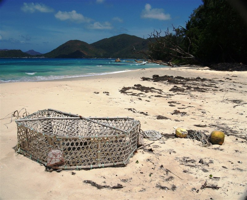 Сетка для ловли рыб на острове Праслин, Сейшелы – фотографии Сейшельских островов