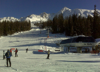 Лыжники в Лез-Арк, Франция. Фото 1 – фотографии Франции