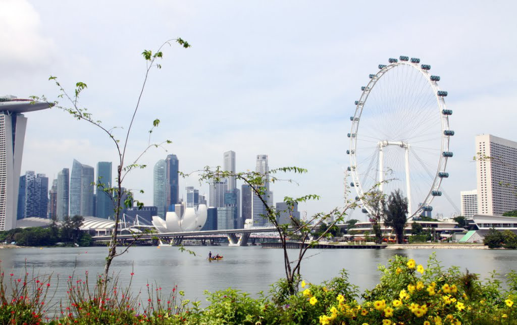 Колесо обозрения Singapore Flyer – фотографии Сингапура