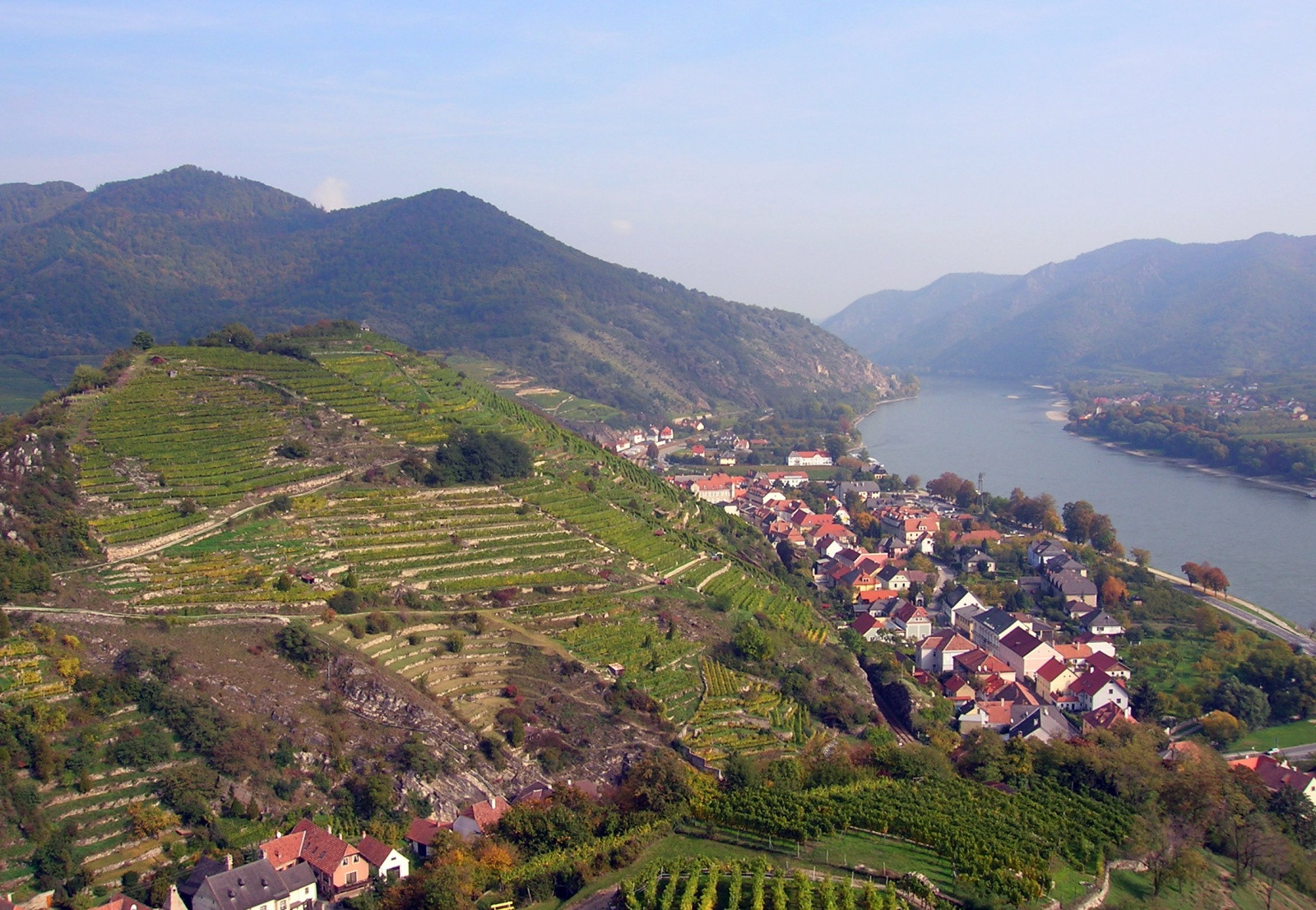 Вид на Шпиц и Дунай – фотографии Австрии